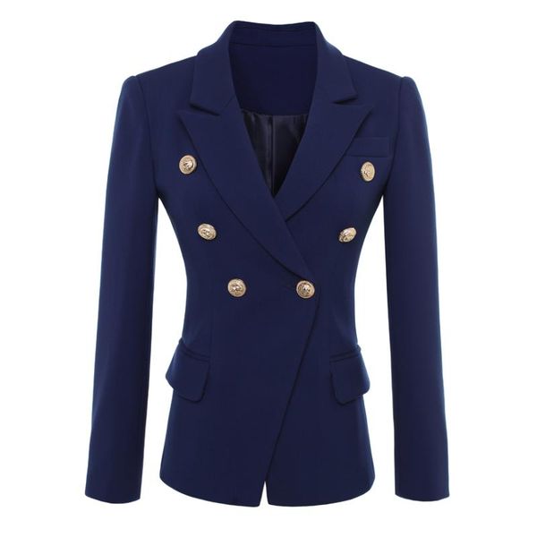 women's suits & blazers nice designer blazer jacket gold buttons navy blue double breasted outerwear size s-4xl, White;black
women's suits & blazers nice designer blazer jacket gold buttons navy blue double breasted outerwear size s-4xl, White;black