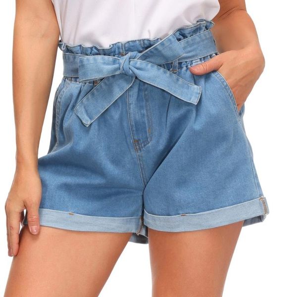 women's shorts summer cotton women high waist denim elastic fold-up leg opening short jeans belt decor fashion casual lady, White;black
women's shorts summer cotton women high waist denim elastic fold-up leg opening short jeans belt decor fashion casual lady, White;black