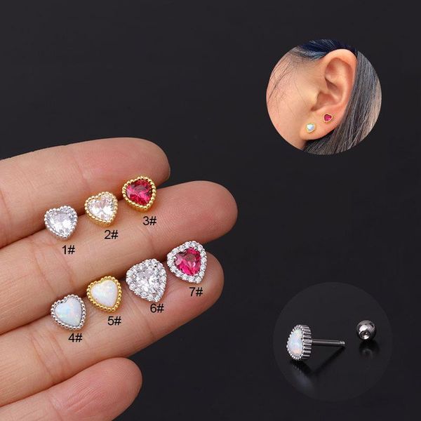 stud 1pc zircon heart stainless steel flower small gold piercing earrings for women creative ear bone puncture jewelry, Golden;silver
stud 1pc zircon heart stainless steel flower small gold piercing earrings for women creative ear bone puncture jewelry, Golden;silver