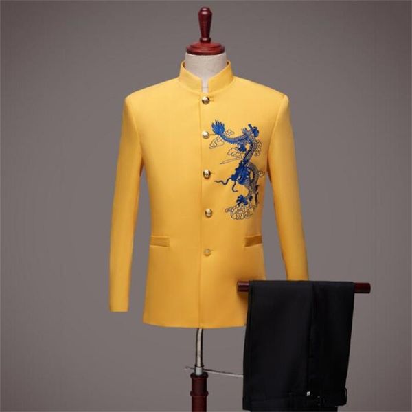 men's suits & blazers blazer men groom suit set with pants mens ternos slim masculinos costume singer star style stage clothing formal, White;black
men's suits & blazers blazer men groom suit set with pants mens ternos slim masculinos costume singer star style stage clothing formal, White;black