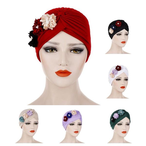 beanie/skull caps fashion women party wedding turban hat head wrap plain flowers turbans headcover tb-08, Blue;gray
beanie/skull caps fashion women party wedding turban hat head wrap plain flowers turbans headcover tb-08, Blue;gray