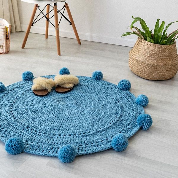 carpets nordic knitted carpet solid color round mat home bedroom decoration creative modern soft floor kids room rug handmade
carpets nordic knitted carpet solid color round mat home bedroom decoration creative modern soft floor kids room rug handmade