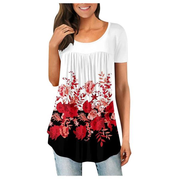women's t-shirt women shirts summer loose waist short-sleeved pleated t-shirts flowy oversized t shirt 2021 fashion harajuku, White
women's t-shirt women shirts summer loose waist short-sleeved pleated t-shirts flowy oversized t shirt 2021 fashion harajuku, White