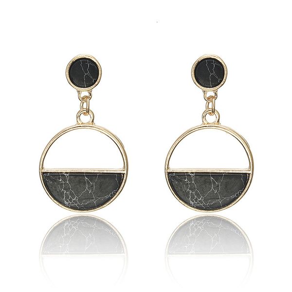 studs earrings korean fashion black turquoise circle temperament trendy cool style creative personality week, Golden;silver
studs earrings korean fashion black turquoise circle temperament trendy cool style creative personality week, Golden;silver