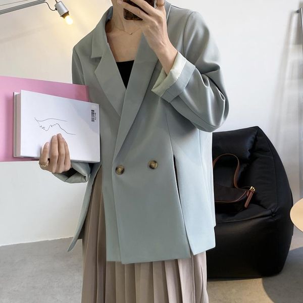 women's suits & blazers spring autumn 2021 loose black blazer jackets korean split solid color oversized v-neck long sleeve suit cardig, White;black
women's suits & blazers spring autumn 2021 loose black blazer jackets korean split solid color oversized v-neck long sleeve suit cardig, White;black