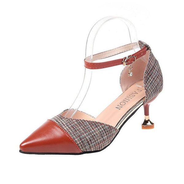 dress shoes cat with sandals female 2021 spring and summer wild baotou stiletto heel pointed word buckle high heels, Black
dress shoes cat with sandals female 2021 spring and summer wild baotou stiletto heel pointed word buckle high heels, Black