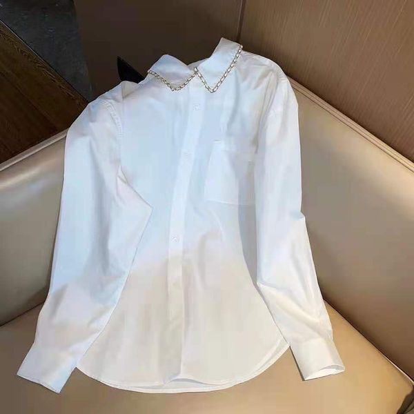 luxury design ins style commuting long sleeve shirt white lapel patchwork loose skinny white shirt
luxury design ins style commuting long sleeve shirt white lapel patchwork loose skinny white shirt