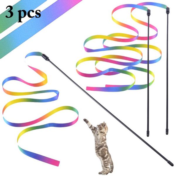 cat toys 3pcs cute funny colorful rod teaser wand plastic pet for cats interactive stick supplies
cat toys 3pcs cute funny colorful rod teaser wand plastic pet for cats interactive stick supplies