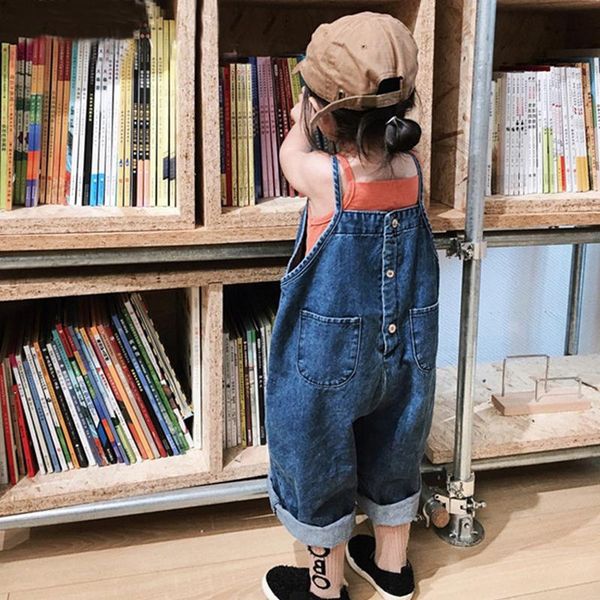 jumpsuits summer children toddler girls kids blue suspender trousers casual pants girl solid loose buttons long overalls size of 80-14
jumpsuits summer children toddler girls kids blue suspender trousers casual pants girl solid loose buttons long overalls size of 80-14