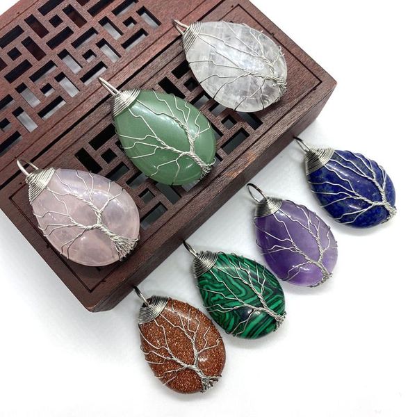 charms natural stone drop-shaped colorful pendant tree-shaped winding diy handmade jewelry accessories wholesale size 24x44 mm, Bronze;silver
charms natural stone drop-shaped colorful pendant tree-shaped winding diy handmade jewelry accessories wholesale size 24x44 mm, Bronze;silver