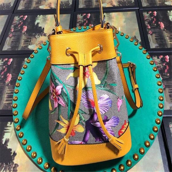 designer fashion small bucket shoulder bag