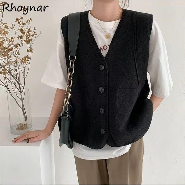 women's vests women sleeveless leisure solid stylish elegant all-match retro knitted french style simple soft v-neck female outwear chi, Black;white
women's vests women sleeveless leisure solid stylish elegant all-match retro knitted french style simple soft v-neck female outwear chi, Black;white