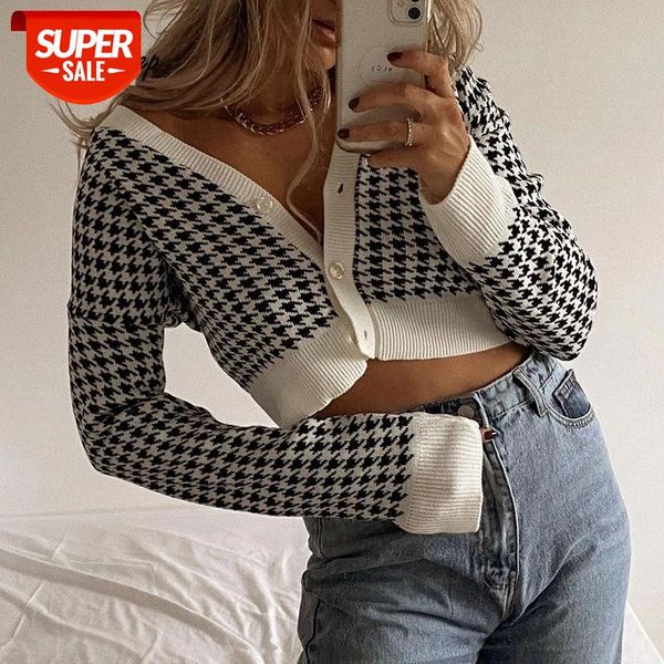 weekeep women 2020 fashion oversized houndstooth knitted sweater 90s retro autumn buttons cardigan female y2k aesthetic chic #y91f, White
weekeep women 2020 fashion oversized houndstooth knitted sweater 90s retro autumn buttons cardigan female y2k aesthetic chic #y91f, White