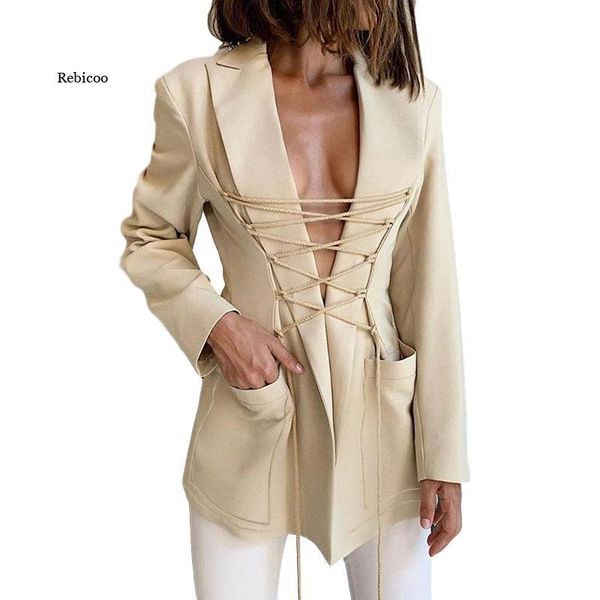 women's jackets stylish bandage coat for women solid color casual elegant office lady streetwear jacket female autumn winter, Black;brown
women's jackets stylish bandage coat for women solid color casual elegant office lady streetwear jacket female autumn winter, Black;brown