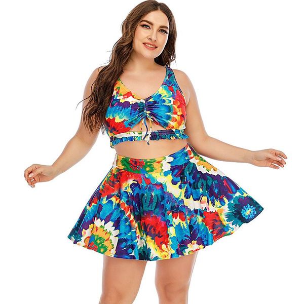 plus size women's swimdress two pieces swimwear floral print tankini set female swimsuit bathing suit beachwear swim skirt l~5xl
plus size women's swimdress two pieces swimwear floral print tankini set female swimsuit bathing suit beachwear swim skirt l~5xl