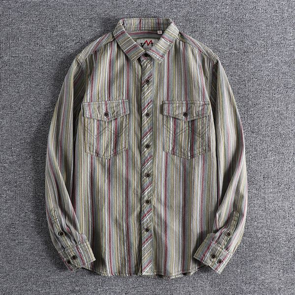 2021 autumn japanese khaki vertical stripe youth work shirt trend casual men's long sleeve handsome wear 0679 bgjb, White;black
2021 autumn japanese khaki vertical stripe youth work shirt trend casual men's long sleeve handsome wear 0679 bgjb, White;black