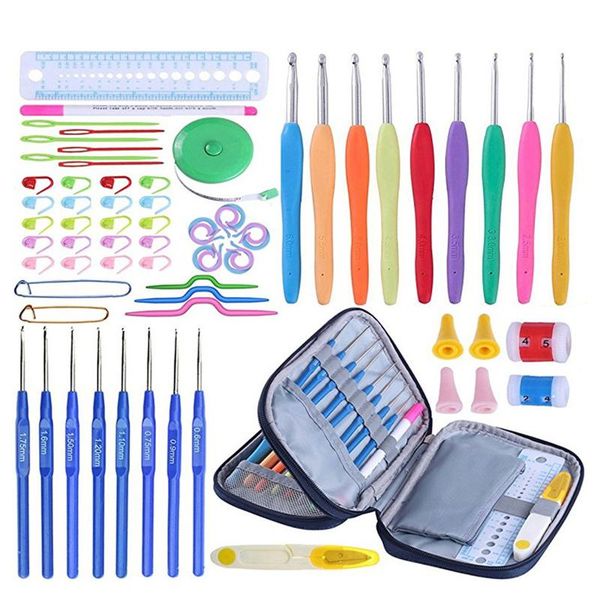 17pcs crochet hooks set crochet needles yarn knitting needles with blue case agulhas de conjunto sewing accessory, Black
17pcs crochet hooks set crochet needles yarn knitting needles with blue case agulhas de conjunto sewing accessory, Black