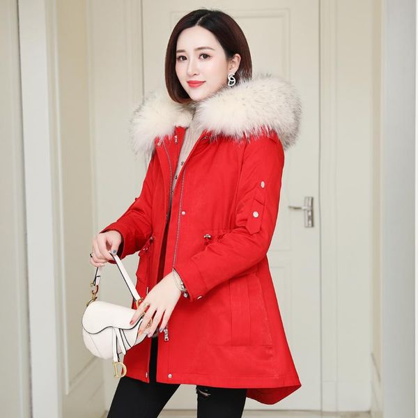 women's fur & faux shzq parker overcome female raccoon dog hair collar rex inner bladder medium long coat off-season, Black
women's fur & faux shzq parker overcome female raccoon dog hair collar rex inner bladder medium long coat off-season, Black