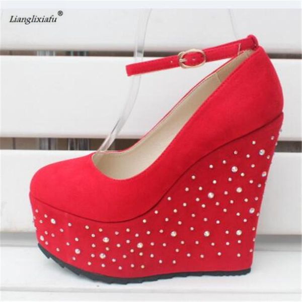 dress shoes llxf small yards:30 31 32 33 plus:42 43 sweet abiball woman 15cm wedges rhinestone zapatos mujer platforms nightclub pumps, Black
dress shoes llxf small yards:30 31 32 33 plus:42 43 sweet abiball woman 15cm wedges rhinestone zapatos mujer platforms nightclub pumps, Black