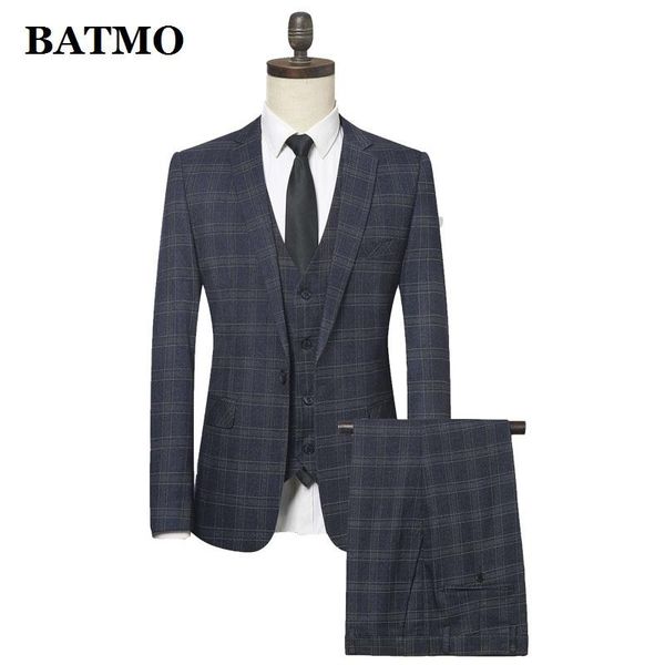 men's suits & blazers batmo 2021 arrival plaid slim casual men,men's wedding dress,plus-size s-4xl 695, White;black
men's suits & blazers batmo 2021 arrival plaid slim casual men,men's wedding dress,plus-size s-4xl 695, White;black
