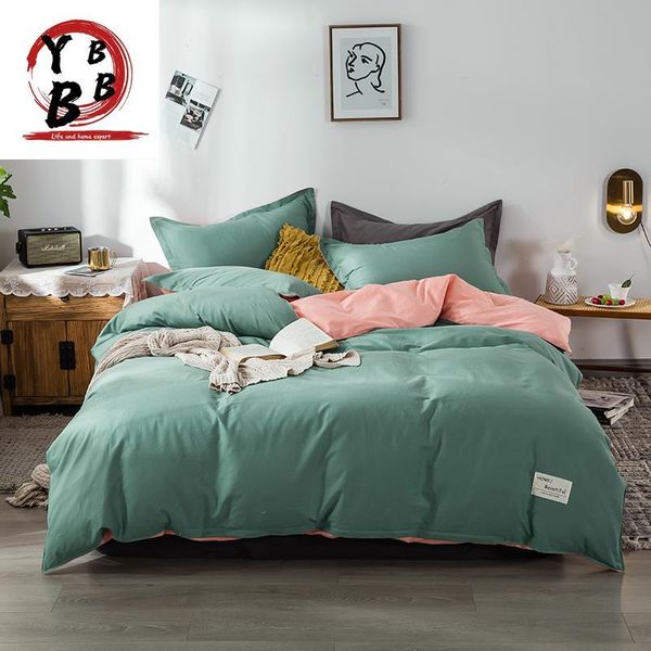 bedding sets solid green cotton twin full double duvet cover luxury fashion flat sheet pillow cases pink bedclothes
bedding sets solid green cotton twin full double duvet cover luxury fashion flat sheet pillow cases pink bedclothes