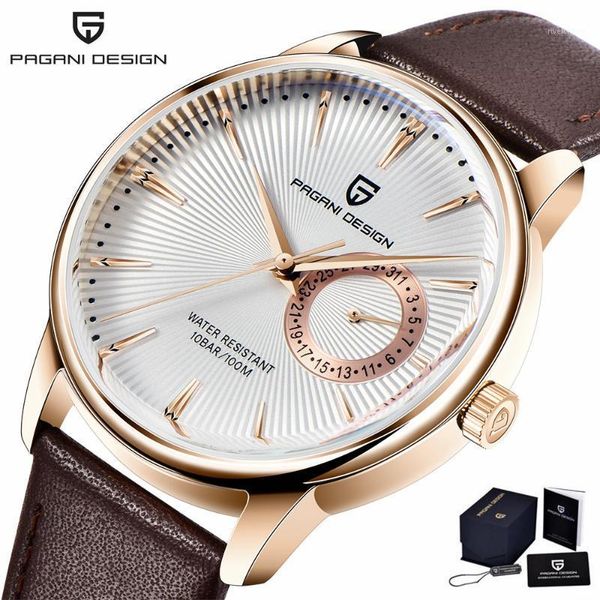 wristwatches 100m waterproof pagani design men's watch luxury fashion business leather quartz sports gift clock relogio, Slivery;brown
wristwatches 100m waterproof pagani design men's watch luxury fashion business leather quartz sports gift clock relogio, Slivery;brown