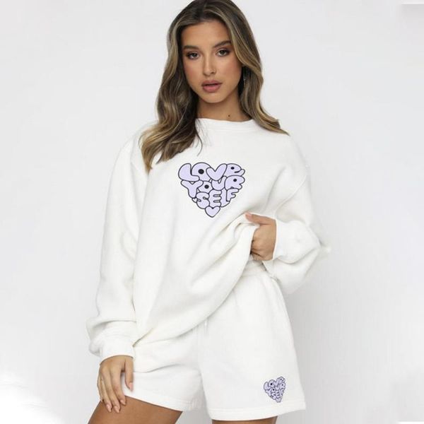 women's tracksuits autumn style shorts suit casual fashion street long sleeve letter print pullover two-piece sets, Gray
women's tracksuits autumn style shorts suit casual fashion street long sleeve letter print pullover two-piece sets, Gray