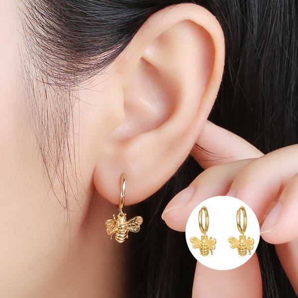 925 boucles d'oreilles women oro silver earings sterling designers earrings des cool earrings christmas wind de aretes bee xsbmi, Golden 
925 boucles d'oreilles women oro silver earings sterling designers earrings des cool earrings christmas wind de aretes bee xsbmi, Golden