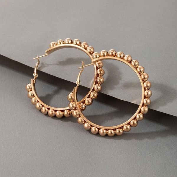 hoop & huggie 1pc 2021 trendy golden earrings for women girls minimalist gothic beads big circle charm jewelry party gifts, Golden;silver
hoop & huggie 1pc 2021 trendy golden earrings for women girls minimalist gothic beads big circle charm jewelry party gifts, Golden;silver