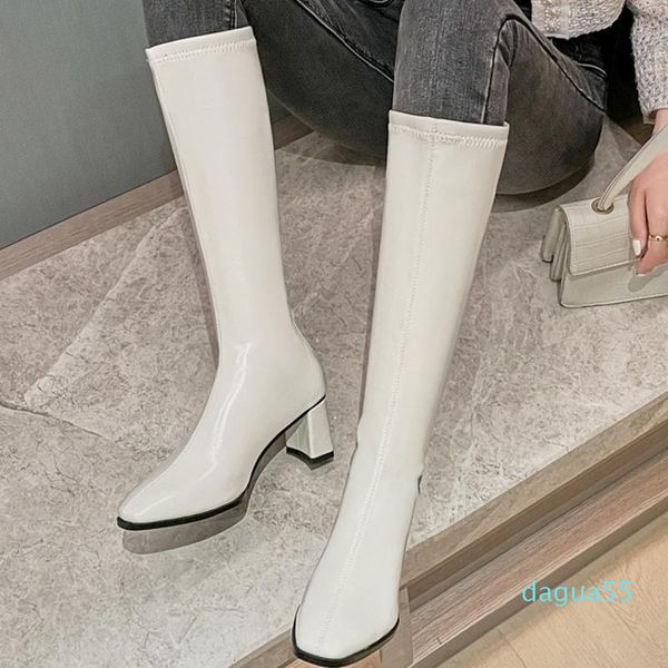 boots slim women's winter high casual thick heels knee female fashion black beige white party shoes autumn
boots slim women's winter high casual thick heels knee female fashion black beige white party shoes autumn