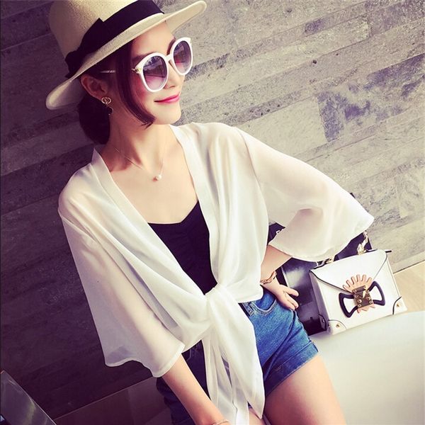 2021 new little chiffon cape summer thin all-combining cardigan vest protective clothing 9wyq, White
2021 new little chiffon cape summer thin all-combining cardigan vest protective clothing 9wyq, White