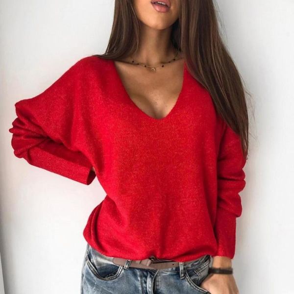 women's sweaters jchb women autumn loose solid color v neck long sleeve emperament simple candy-colored plush pullover sweater xmas gif, White;black 
women's sweaters jchb women autumn loose solid color v neck long sleeve emperament simple candy-colored plush pullover sweater xmas gif, White;black