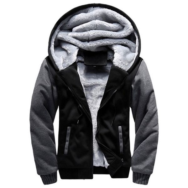 men hoodies winter thick warm fleece zipper coat sportwear male streetwear sweatshirts 4xl 5xl 220307, Black
men hoodies winter thick warm fleece zipper coat sportwear male streetwear sweatshirts 4xl 5xl 220307, Black