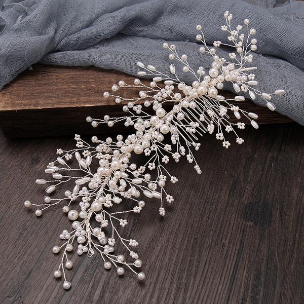 hair clips & barrettes silver color pearl comb headdress flower tiara for women bride wedding bridal accessories, Golden;silver
hair clips & barrettes silver color pearl comb headdress flower tiara for women bride wedding bridal accessories, Golden;silver