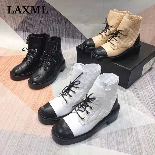new womens shoes round toe color matching short boots rhombus laces wear-resistant low-heel fashion martin boots, Black
new womens shoes round toe color matching short boots rhombus laces wear-resistant low-heel fashion martin boots, Black