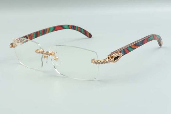 2021 new style high-end designers medium diamonds glasses 3524012 for men women natural peacock wooden glasses frame, size: 36-18-135mm, Silver
2021 new style high-end designers medium diamonds glasses 3524012 for men women natural peacock wooden glasses frame, size: 36-18-135mm, Silver