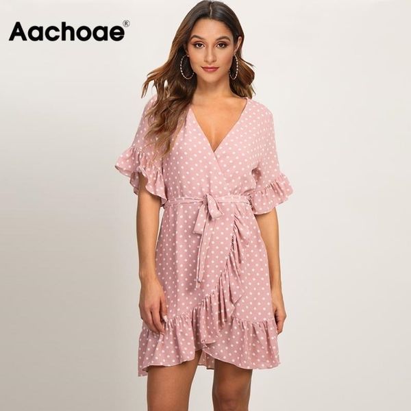 aachoae summer dress boho style beach dress fashion short sleeve v-neck polka dot a-line party dress sundress vestidos 210316, Black;gray
aachoae summer dress boho style beach dress fashion short sleeve v-neck polka dot a-line party dress sundress vestidos 210316, Black;gray