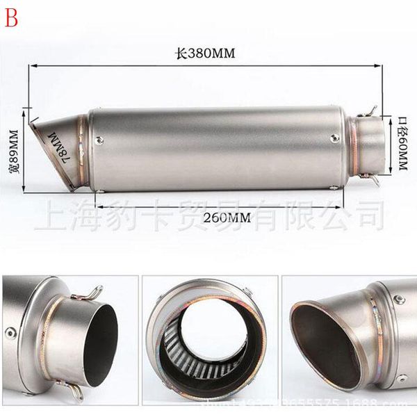motorcycle exhaust system 60mm plus long muffler for racing gp project escape modified dirt pit bike s1000rr cbr600rr cbr1000rr
motorcycle exhaust system 60mm plus long muffler for racing gp project escape modified dirt pit bike s1000rr cbr600rr cbr1000rr