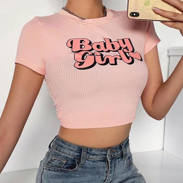 women's t-shirt 2021 fashion short sleeve t-shirts cute letter print crew neck rib-knit basic tee, White
women's t-shirt 2021 fashion short sleeve t-shirts cute letter print crew neck rib-knit basic tee, White