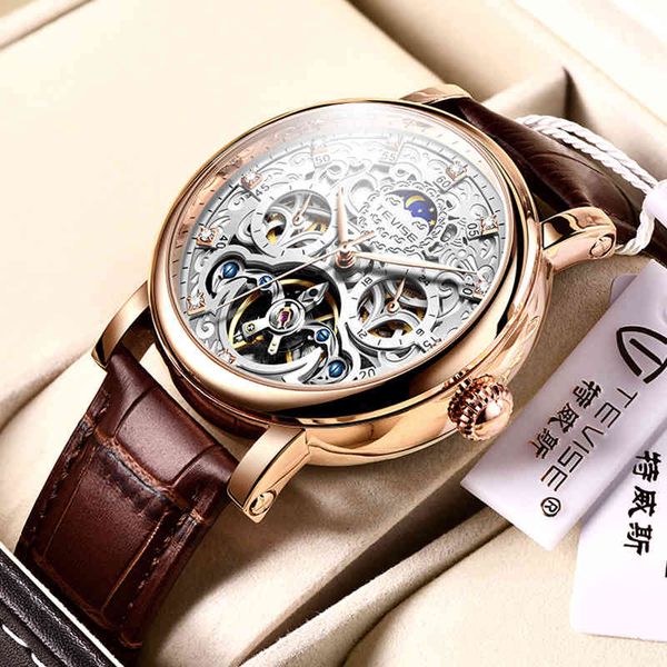 2021 tevise new people watch brand luxury business automatic mechanical clocks for men fashion leather 50m waterproof clock, Slivery;brown
2021 tevise new people watch brand luxury business automatic mechanical clocks for men fashion leather 50m waterproof clock, Slivery;brown