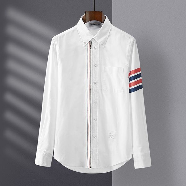 tb shirt oxford zipper men's and women's four red, white be s cardigan et, White;black
tb shirt oxford zipper men's and women's four red, white be s cardigan et, White;black