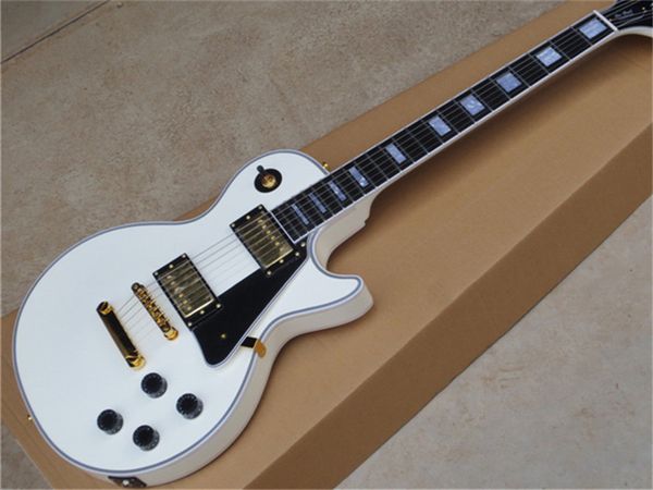 ebony fingerboard frets binding custom white electric guitar mahogany body neck golden hardware 6 strings
ebony fingerboard frets binding custom white electric guitar mahogany body neck golden hardware 6 strings