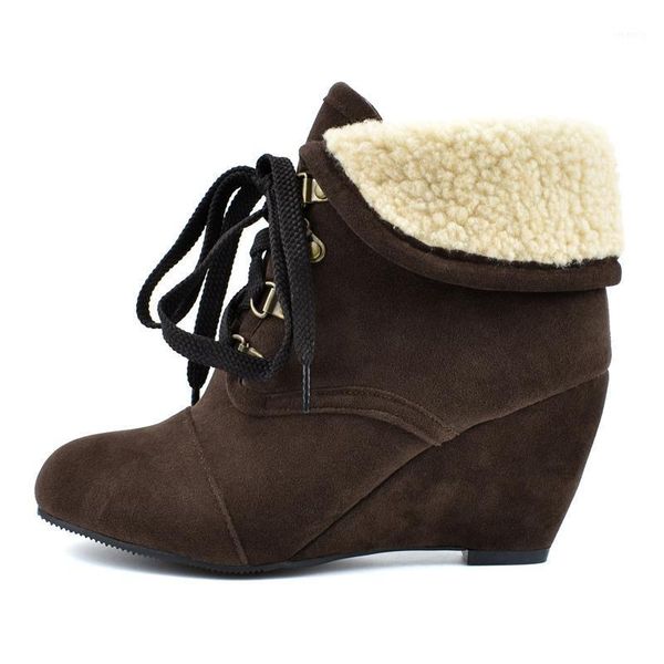boots 2021 winter fur warm snow women casual wedge ankle boot for fashion lace up plush shoes black brown big size 481
boots 2021 winter fur warm snow women casual wedge ankle boot for fashion lace up plush shoes black brown big size 481