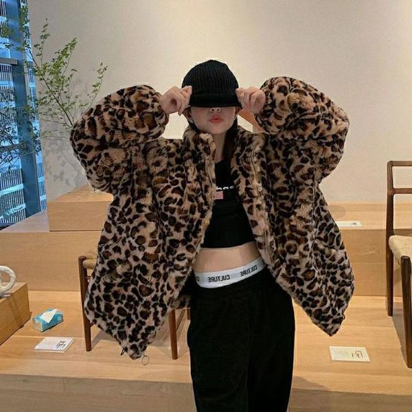 women's fur & faux fake coats women winter leopard fashion coat thick warm outerwear plus size female jacket, Black
women's fur & faux fake coats women winter leopard fashion coat thick warm outerwear plus size female jacket, Black