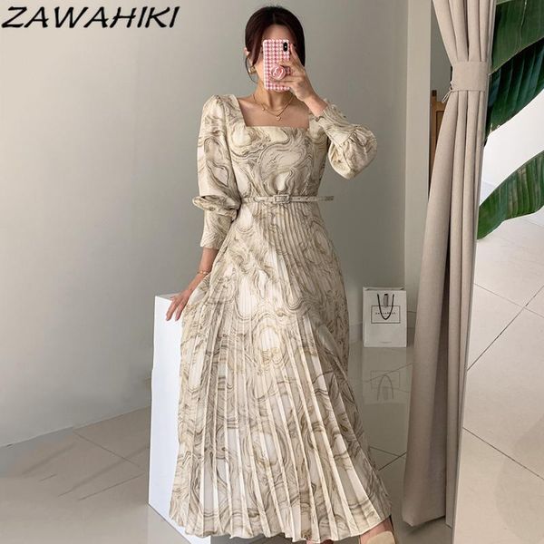 casual dresses zawahiki women a line square collar vestido de mujer korean vintage slim autumn femme robe long sleeve dress with belt, Black;gray
casual dresses zawahiki women a line square collar vestido de mujer korean vintage slim autumn femme robe long sleeve dress with belt, Black;gray