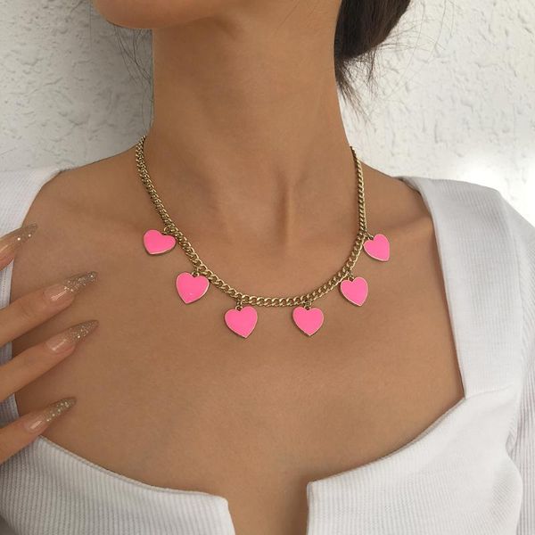 chains lalynnly design rice beads dripping oil heart pendant necklace for women love drop neck jewelry party wholesale gifts n9507, Silver
chains lalynnly design rice beads dripping oil heart pendant necklace for women love drop neck jewelry party wholesale gifts n9507, Silver