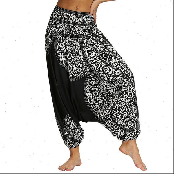 sarouel pantalons boho harem pants women ethnic print summer hippie trousers elastic high waist pleated lantern sport pants, Black;white
sarouel pantalons boho harem pants women ethnic print summer hippie trousers elastic high waist pleated lantern sport pants, Black;white
