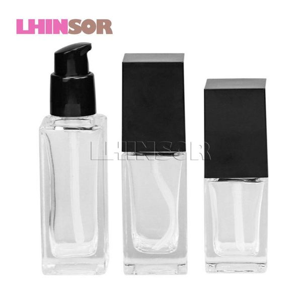 storage bottles & jars 5pcs/lot square black lid transparent glass lotion bottle liquid foundation elite fluid container cosmetic containers
storage bottles & jars 5pcs/lot square black lid transparent glass lotion bottle liquid foundation elite fluid container cosmetic containers
