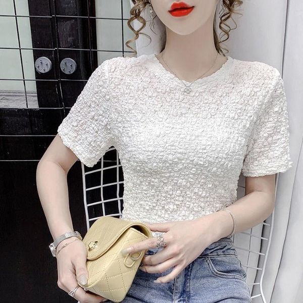 women's blouses & shirts blouse women shirt lace short-sleeved t-shirt summer round neck blusas mujer de moda, White
women's blouses & shirts blouse women shirt lace short-sleeved t-shirt summer round neck blusas mujer de moda, White