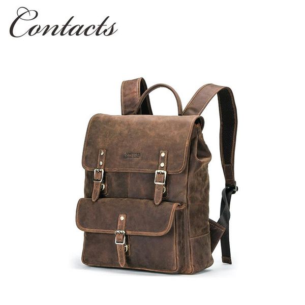 backpack contacts genuine crazy horse leather vintage men for macbook air 13.3 inch large capacity lapbag travel
backpack contacts genuine crazy horse leather vintage men for macbook air 13.3 inch large capacity lapbag travel
